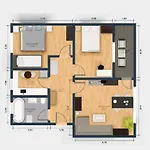 Ecocube 142 - Balkon, 3zimmer, Schlafsofa, Waschmaschine, Backofen, 6pers