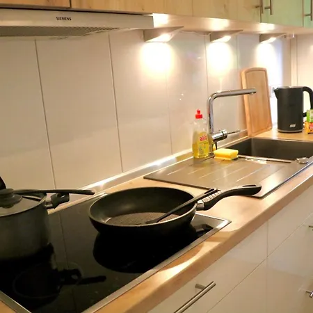 Ecocube Apartment2 Meppen14, Balkon, Kueche, Waschmaschine Apartment Meppen
