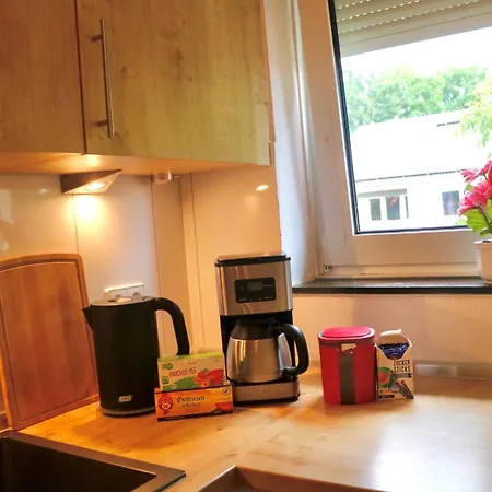 Ecocube Apartment2 Meppen14, Balkon, Kueche, Waschmaschine Apartment Meppen
