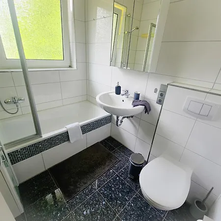 Ecocube Apartment2 Meppen14, Balkon, Kueche, Waschmaschine
